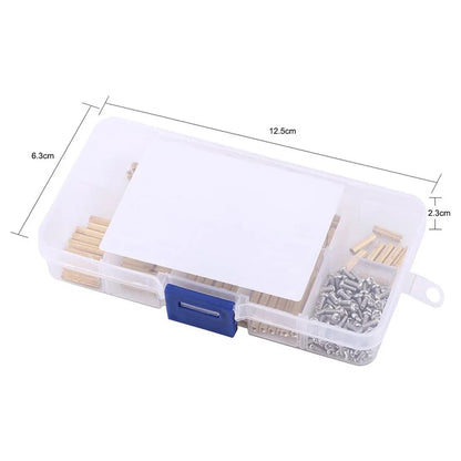 M2 Spacer Assortment Screw &amp; Nut Set 270pcs — Clear Storage Box for Electronics Assembly