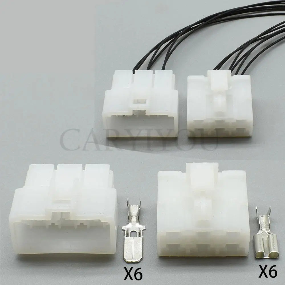 6 Pin Automotive Electrical Wiring Connector 6.3mm Female Male Socket 6120-2063 6110-4563