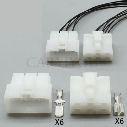6 Pin Automotive Electrical Wiring Connector 6.3mm Female Male Socket 6120-2063 6110-4563