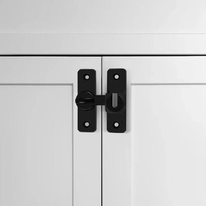 New Punch-free Hasp Latch Door Lock Black Cabinet Locks Kids Safety Lock  Sliding Door Anti-pried Hook Lock Hardware