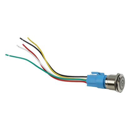 Control Systems Yellow Light Momentary Button Switch 12-24V Momentary Push Button Compact Push Button IP66 Push Button