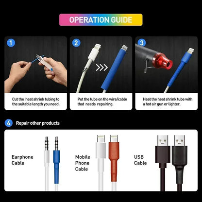 Heat Shrink Tubing Kit 530-800PCS 2:1 Shrinkable Wire Wrap Tubing Cover Protection
