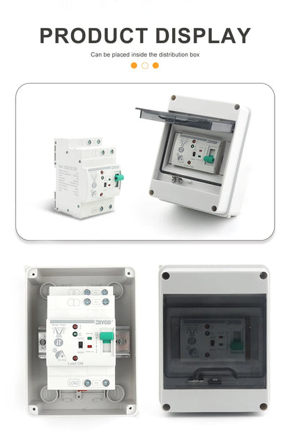 Small DIN Rail 80A 2P/4P ATS Automatic Transfer Switch, 110V/220V Dual Power PV/Solar Uninterrupted Electrical Selector Switch