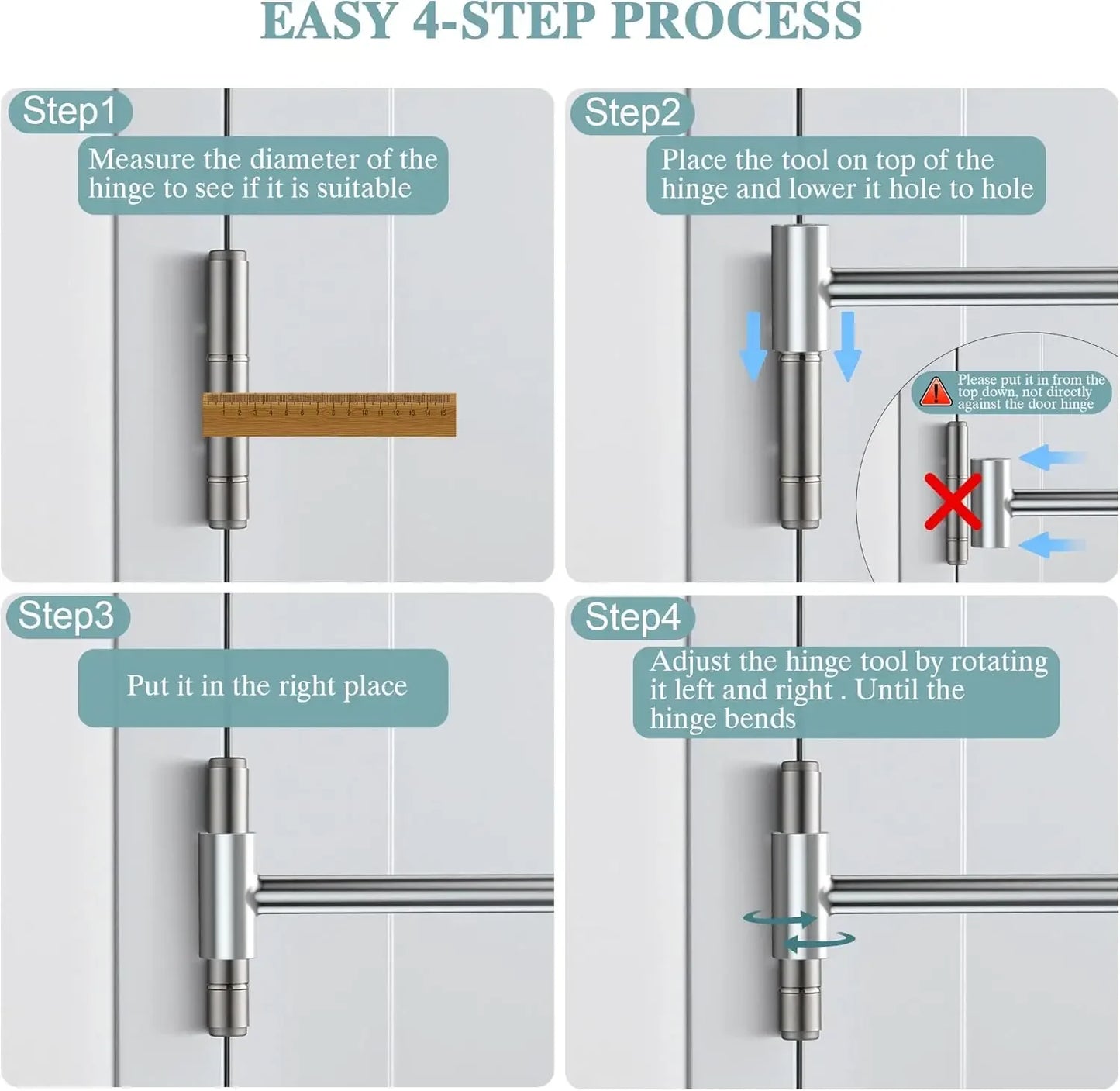 8-25mm Double Head Door Hinge Gap Adjusting Wrench – Labor-Saving Hinge Repair Spanner for Home Door Installation & Repair