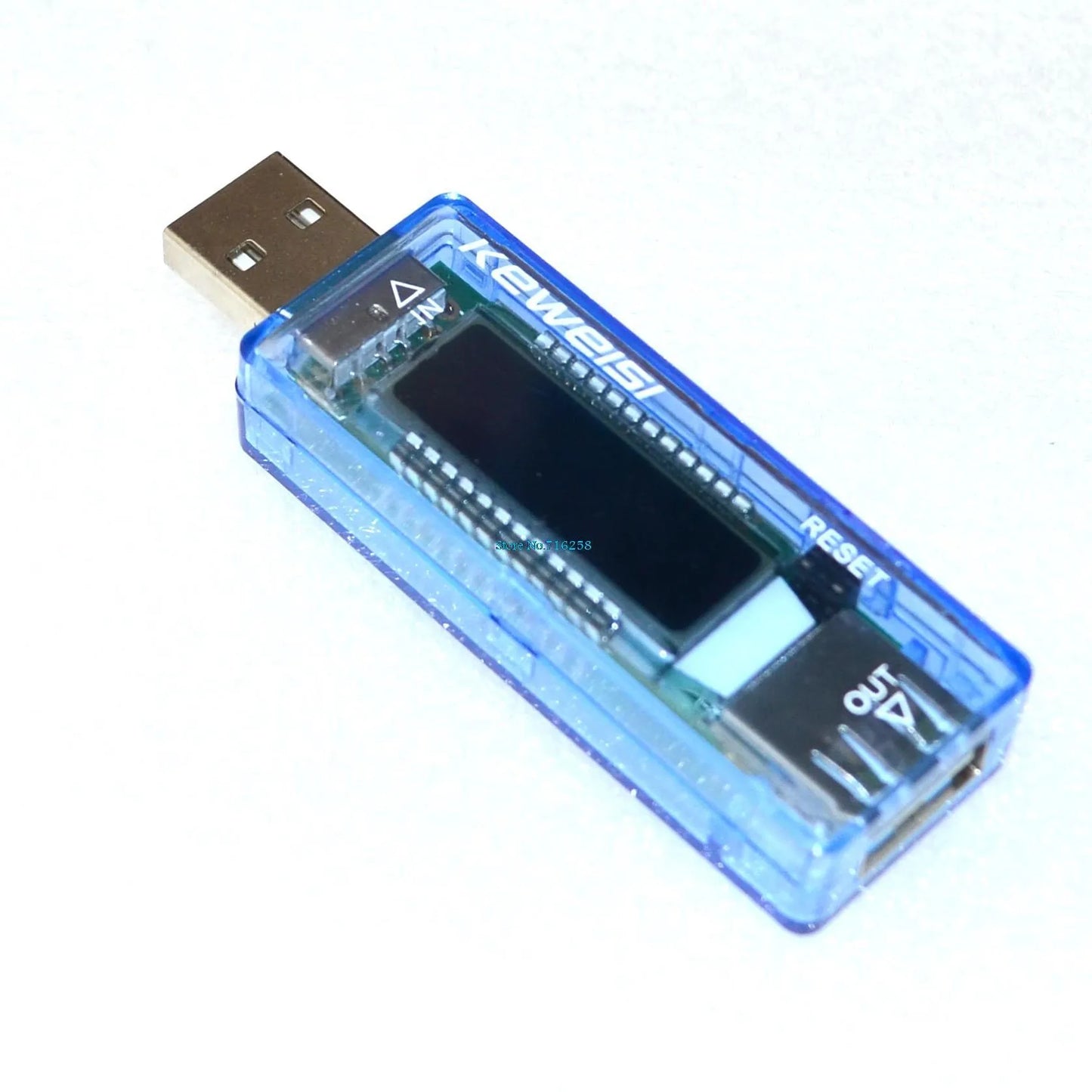 USB Current & Voltage Tester — Battery Capacity & Time Display, 4–9V, 0–3.3A, Power Bank Meter