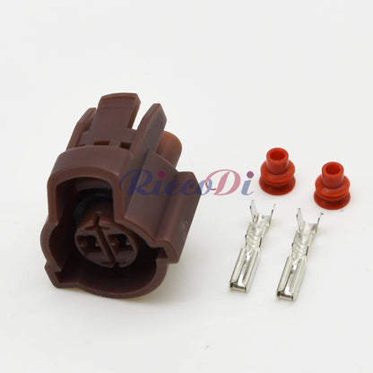 DJ70248Y-2-21 2-Pin Waterproof Automotive Connector Plug with Terminals and Rubber Seals