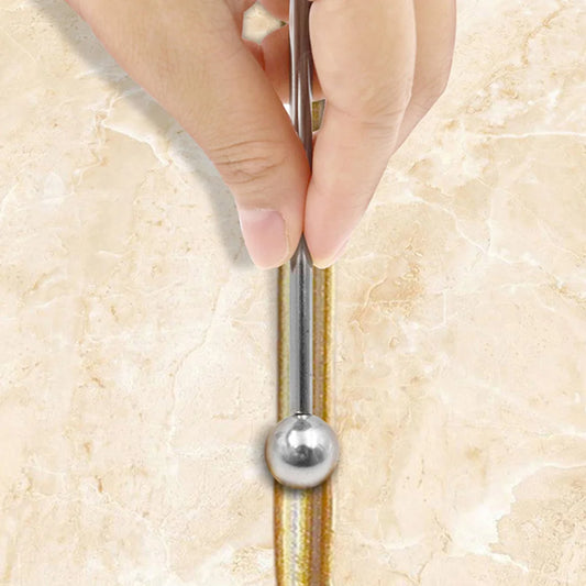 Newest Reliable Grout Tools Steel Ball Portable Press Seam Pressed Ball Silver Ceramic Double Hole Grout Tools