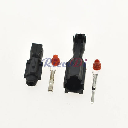 1 Pin 2mm SWP Waterproof Connector MG640280-5 MG610278-5 DJ7012Y-2 PA66 Black Male Female