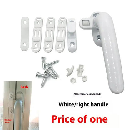 Aluminum Alloy Casement Window Handle with Lock Seven-Character Design