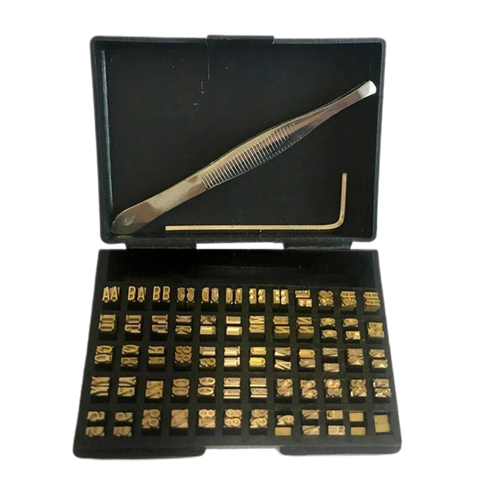 120pcs Coding Machine Word Grain 2*3*15mm Hot Stamp Copper Letters Thermal Ribbon Printing Font Semi-Automatic Tools