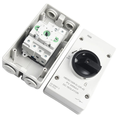 50 60HZ Isolation Switch Isolation Switch From 300V To 1000V Gray Plastic Silver Contacts 32A 1000V Above 440V