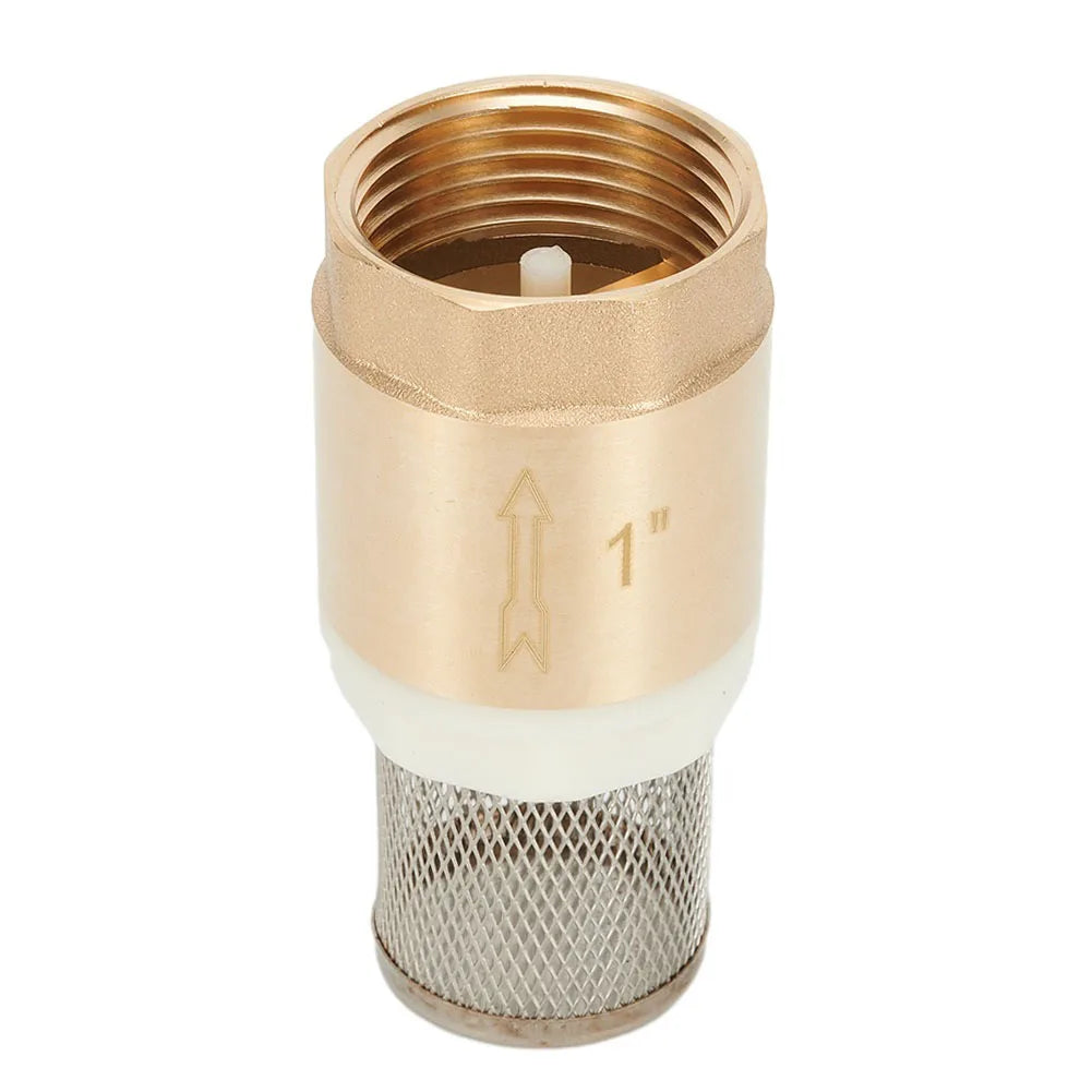 Brass Foot Valve DN25 With Check Valve Stainless Steel Basket Suction Basket 1 Inch Internal Thread Foot Valve 25 Mm
