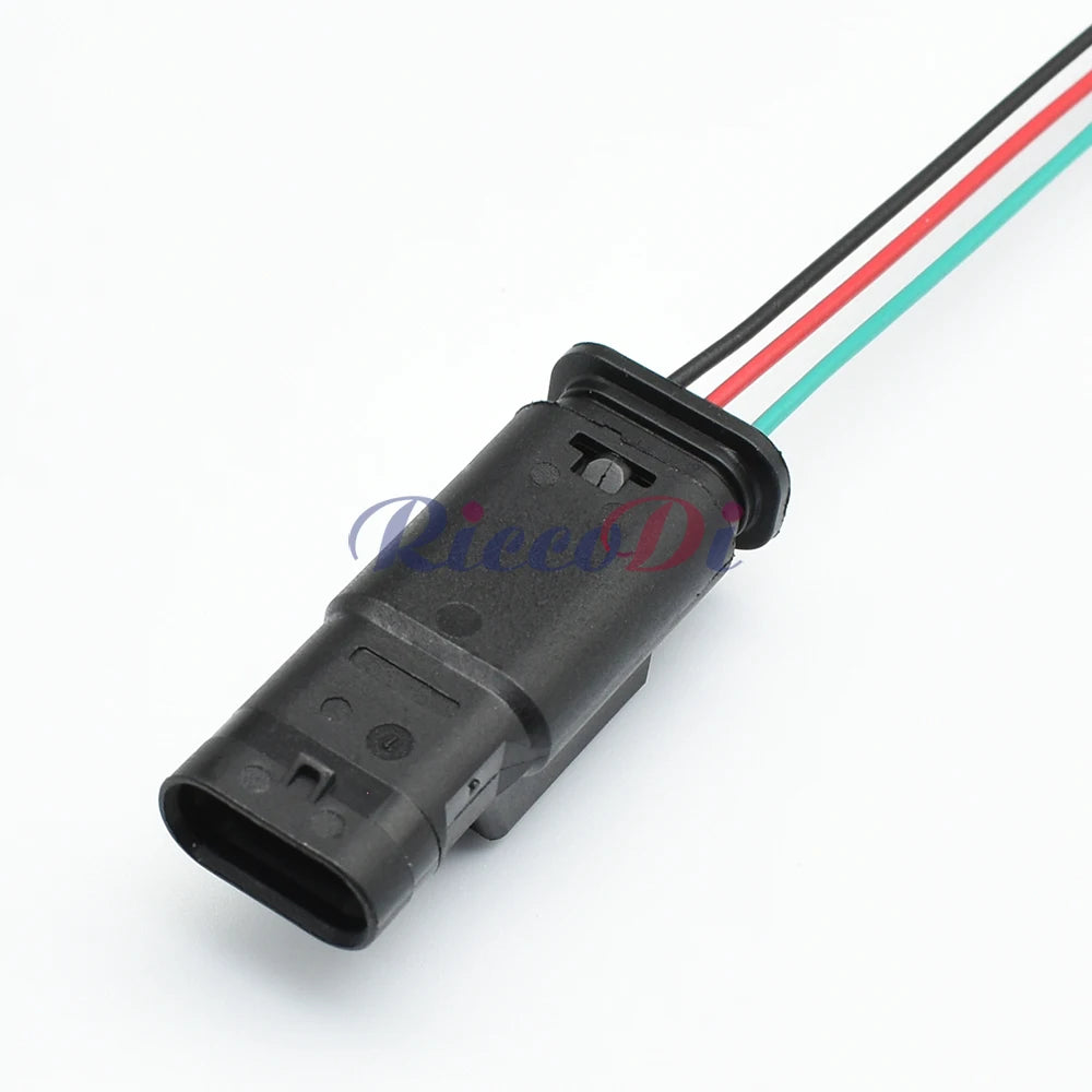 3-Pin 1.2mm Waterproof Electronic Connector 1718653-1 4F0973703A DJ7033WA-1.2 PA66 for VW Audi