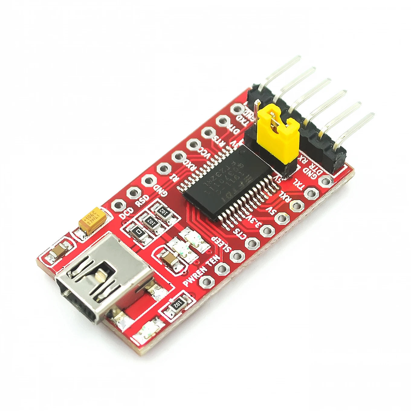 FT232RL USB to TTL Serial Adapter Module 5V 3.3V FT232 USB to 232 Converter for Arduino and MCU