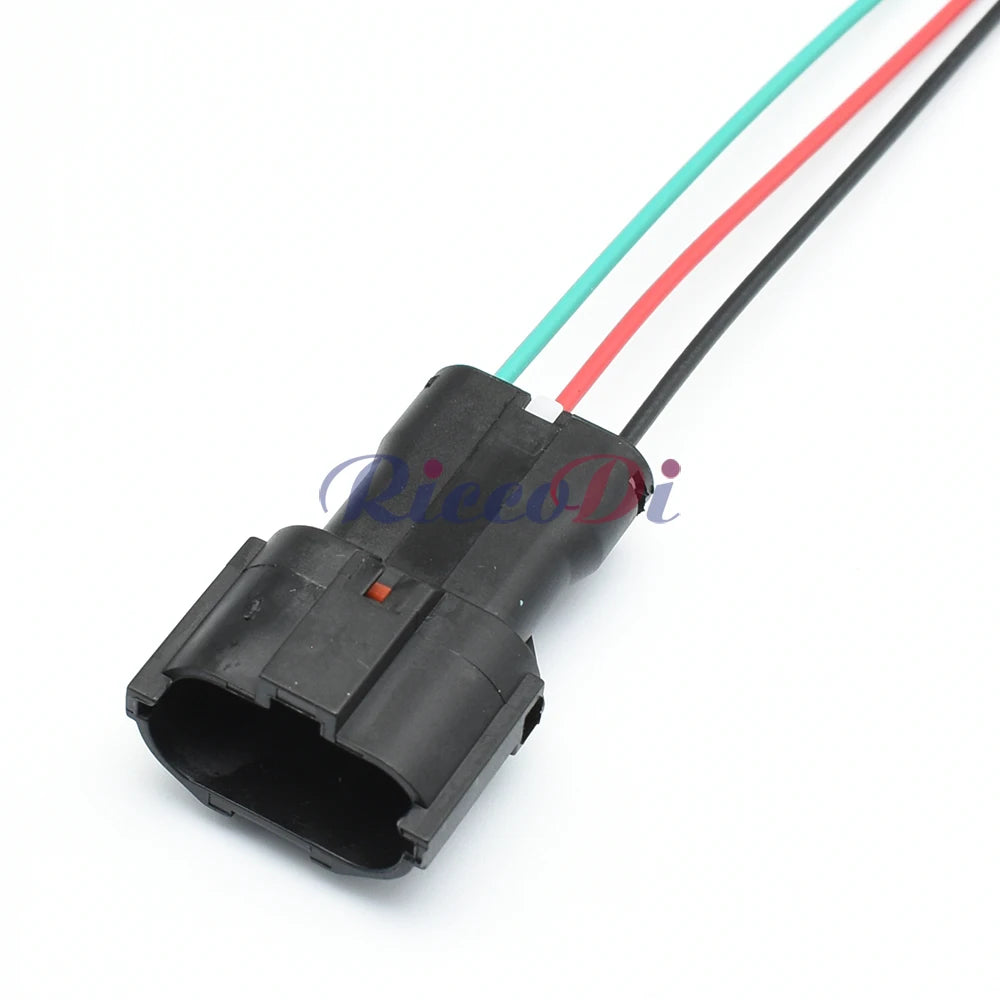 3-Pin 2mm Black Waterproof Connector MG640329-5 MG610327-5 DJ7031Y-2 Male Female for Mitsubishi