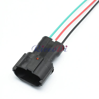 3-Pin 2mm Black Waterproof Connector MG640329-5 MG610327-5 DJ7031Y-2 Male Female for Mitsubishi