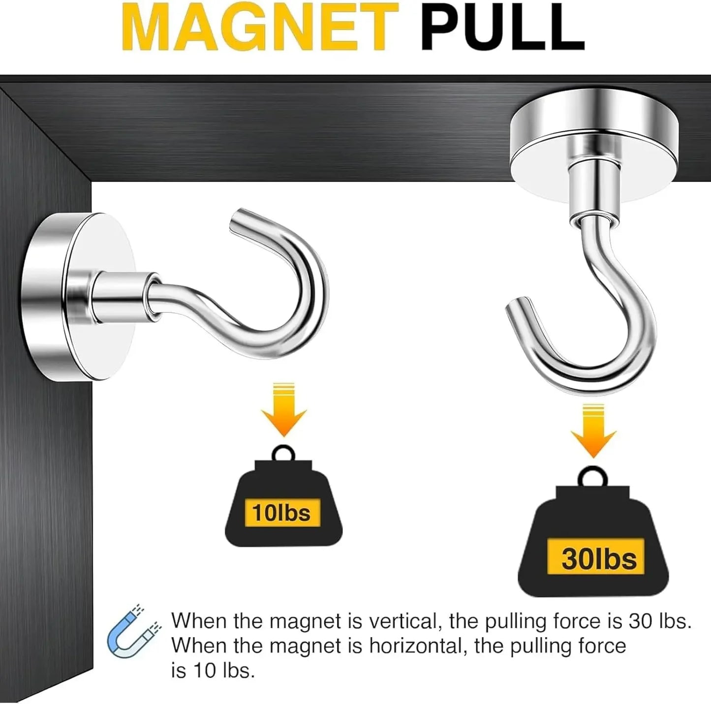 50/1PCS Strong Magnetic Hook Multi-Purpose Storage Hooks Home Kitchen Bar Storage Hooks Key Storage Hooks Home Bathroom Hangers