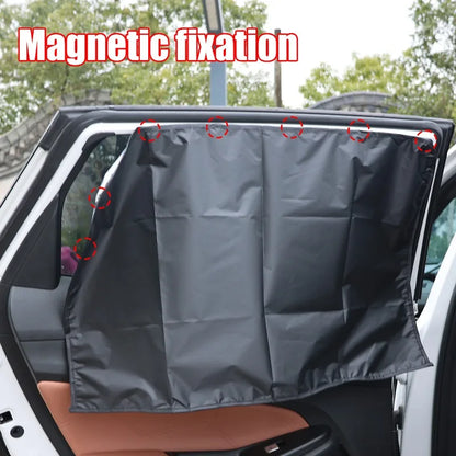 Magnetic Car Side Window Sun Shade Curtains Front/Rear Window Sun Protection Cover UV Blocking Car Privacy Curtain Accessories