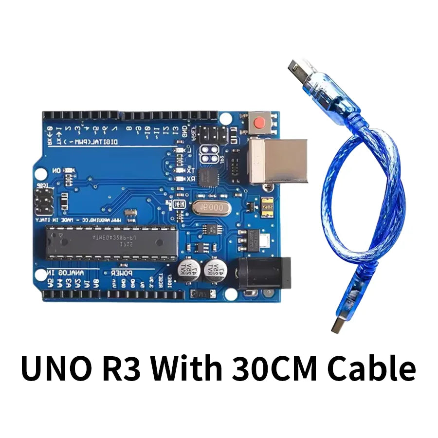 UNO R3 ATMEGA16U2+MEGA328P Development Board Kit with USB Cable for Arduino Projects