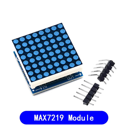 MAX7219 4-in-1 Dot Matrix Display Module with 5-Pin Interface for Arduino Microcontroller Projects