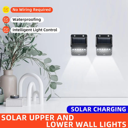Mini Solar LED Wall Lamp with Light Sensor Waterproof Garden Light
