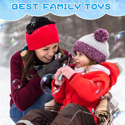 Mini Bubble Tube Toy – Snowflake Wand Tube Empty Bottle for Baby Shower, Wedding, Birthday Party & Christmas Decoration (10/100PCS)