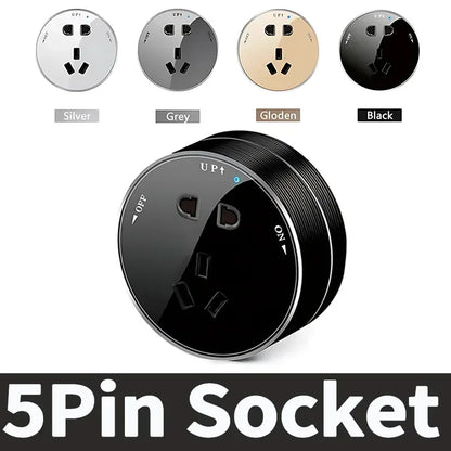 Power Track Universal Socket with USB Wall Mount Power Strip Removable Outlet Adapter