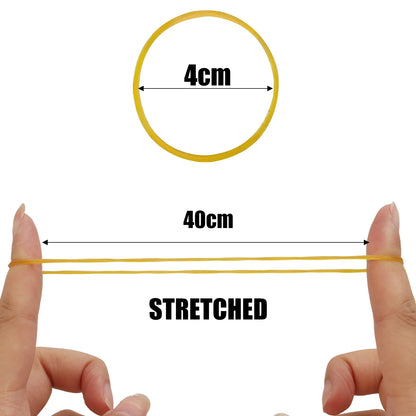Wholesale Elastic Rubber Bands – Stretchable Yellow O-Rings Latex Fasteners for Office & School Stationery Supplies (Bulk Pack)
