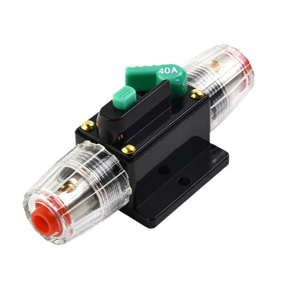 Car Boat 10A to 100A AMP Circuit Breaker Fuse Reset for 12V 24V 48V DC with Waterproof Housing and Manual Reset for Overload