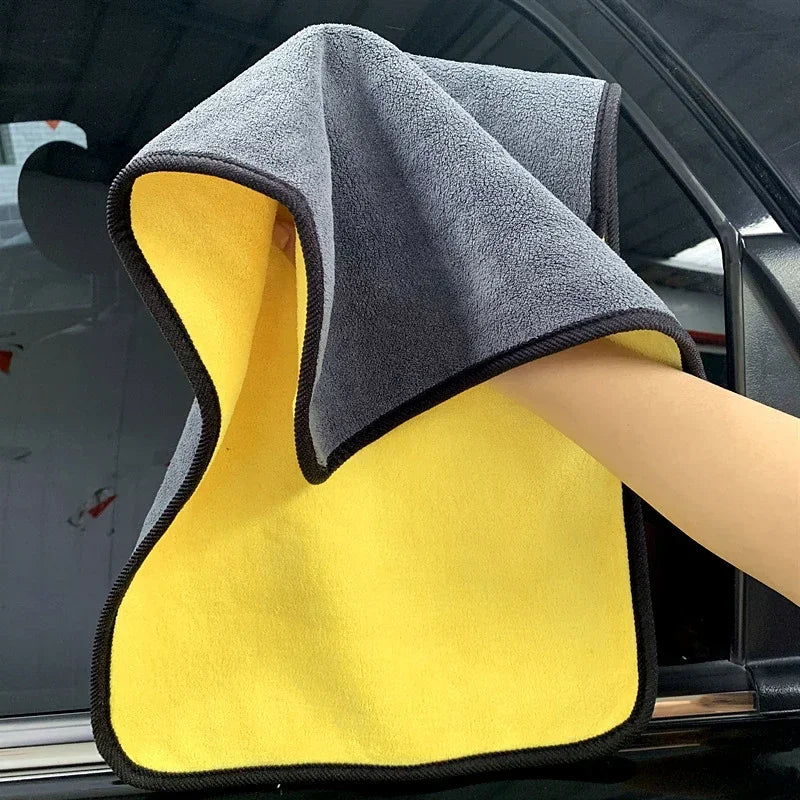 Thick Microfiber Car Cleaning Towels Double Layer Absorbent Cloth