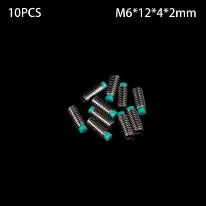 POM Head Stainless Steel M6 Buffer Screw 10PCS | Nylon Tip Wire Setting Machine Rice Screw