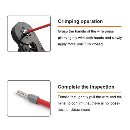 1200PCS Self Adjustable VE Tube Terminal Kits Tool Plier Set Cord End Bootlace Ferrules Wire Cable Crimper 6-4A/6-6A