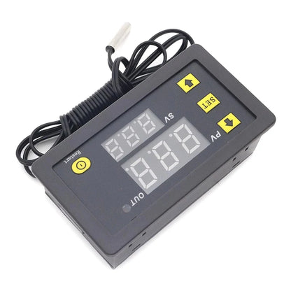 W3230 Digital Temperature Controller LED Thermostat with Heating and Cooling Switch, DC 12/24V or AC 110/220V
