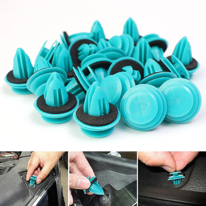 Green Nylon Retaining Clip for Toyota Bumper &amp; Door — Auto Vehicle Retainer Fastener Rivet 20/40pcs
