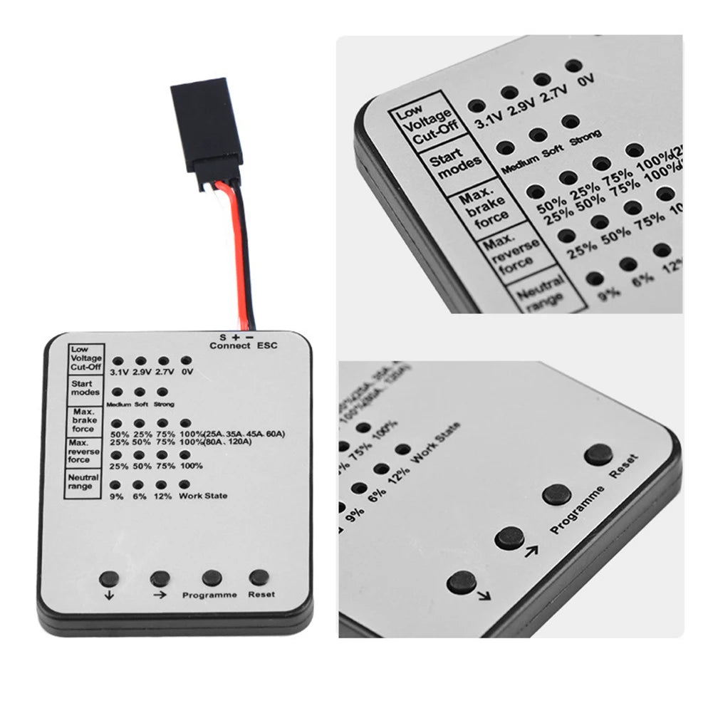 Rogramming Card For Electronic Speed Controller Travel Settings LED Indicator Compatible With Multi ESC 61486mm