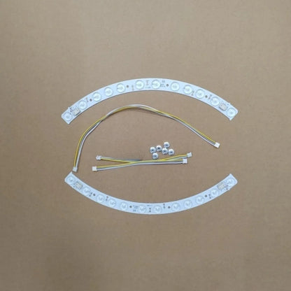 2/3/4pcs Fan-shaped LED Light Source Circular Ceiling Light Curved Lens Light Strip With 3-Stage Dimming Fan Lights