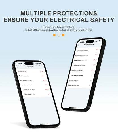 2P WiFi Smart Circuit Breaker DGC-63T, Remote Control 1-63A Adjustable Switch, Timer, Voltage, Current, Temperature, Leakage Protection