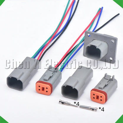 4 Pin DT Connector Plug DT06-4S DT04-4P Waterproof Automotive Pigtail