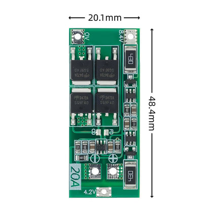 2S 20A Lithium Battery BMS Protection Board 7.4V-8.4V with Balanced Current Module for DIY Projects