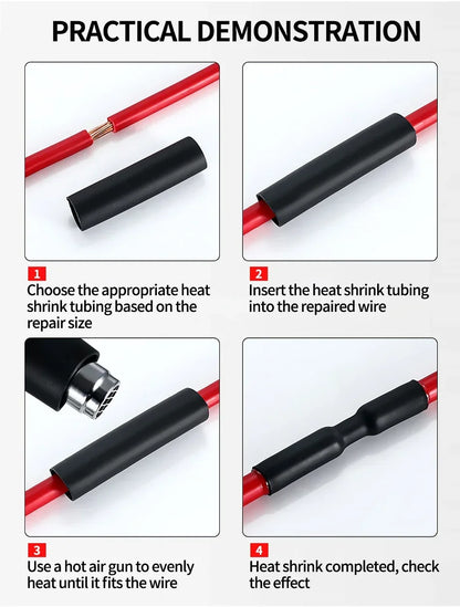 5 Meter 4:1 Dual Wall Heat Shrink Tube with Glue Heat Shrinkable Tubing 4-32mm