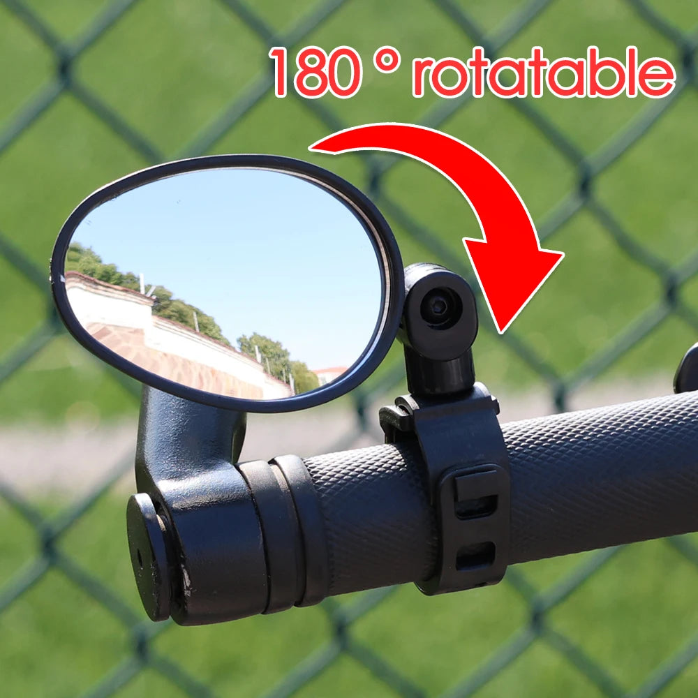 Universal Bike Mirrors Bike Handlebar Adjustable Rotating Wide Angle Rear View Mirror 360 Degree Rotation Cycling Accessories