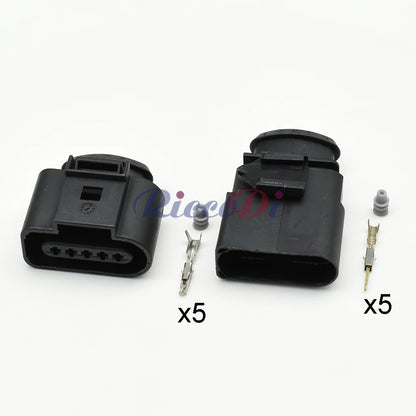 5 Pin 1.5mm Electrical Plug Auto Sealed Male Female Connector Kit 1J0973805 1J0973705 For AUDI VAG Volkswagen