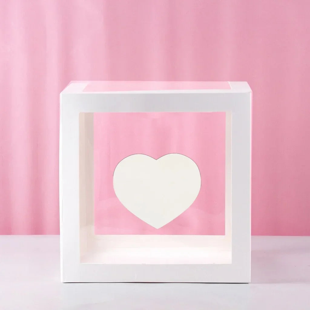 27/25cm Custom Transparent Letter Box A-Z Baby Shower Girl 1st Birthday Party Decoration Kids Wedding Birthday Balloon DIY Box