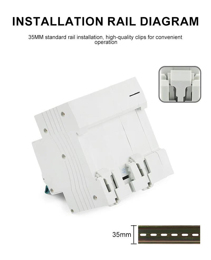 RCBO 3P+N Electro-Magnetic Residual Current Circuit Breaker with Overcurrent Leakage Protection 240V 4P