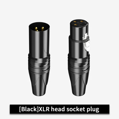 3Pin XLR Color Head Pure Copper Pin Male and Female Audio Microphone Connector Canon Welding Plug Socket