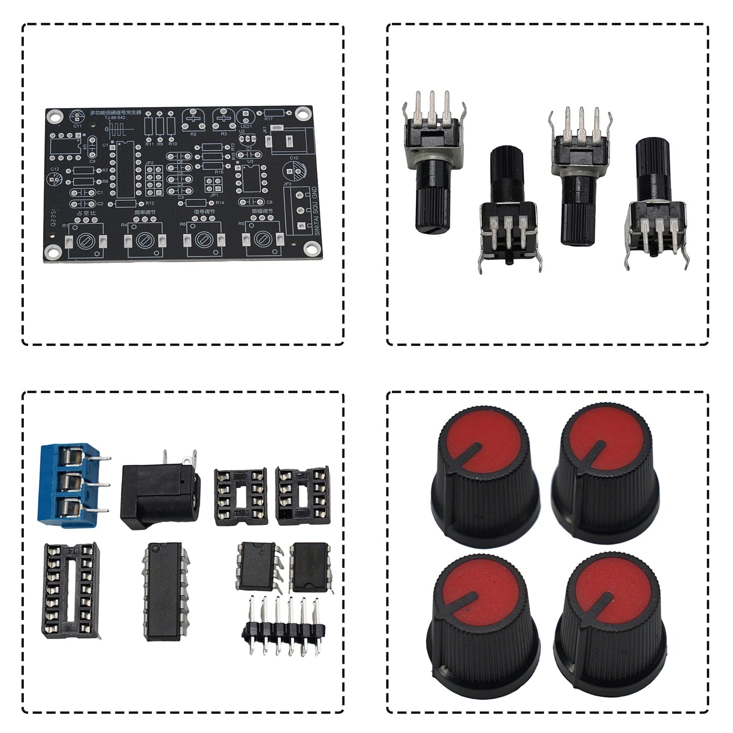 Professional Level Signal Generator DIY Kit featuring ICL8038 for Creating Sine Triangle and Square Waves Easily