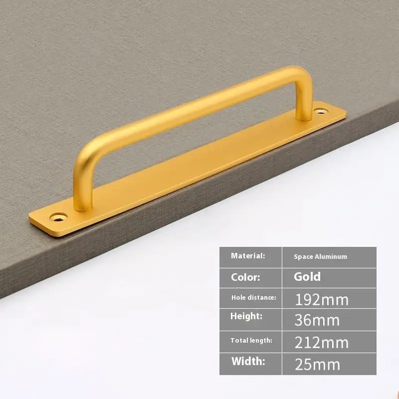 New Aluminium Alloy Punch-Free Furniture Cabinet Handle Sliding Door Pull and Flush Hardware Set for Wood Door Drawer