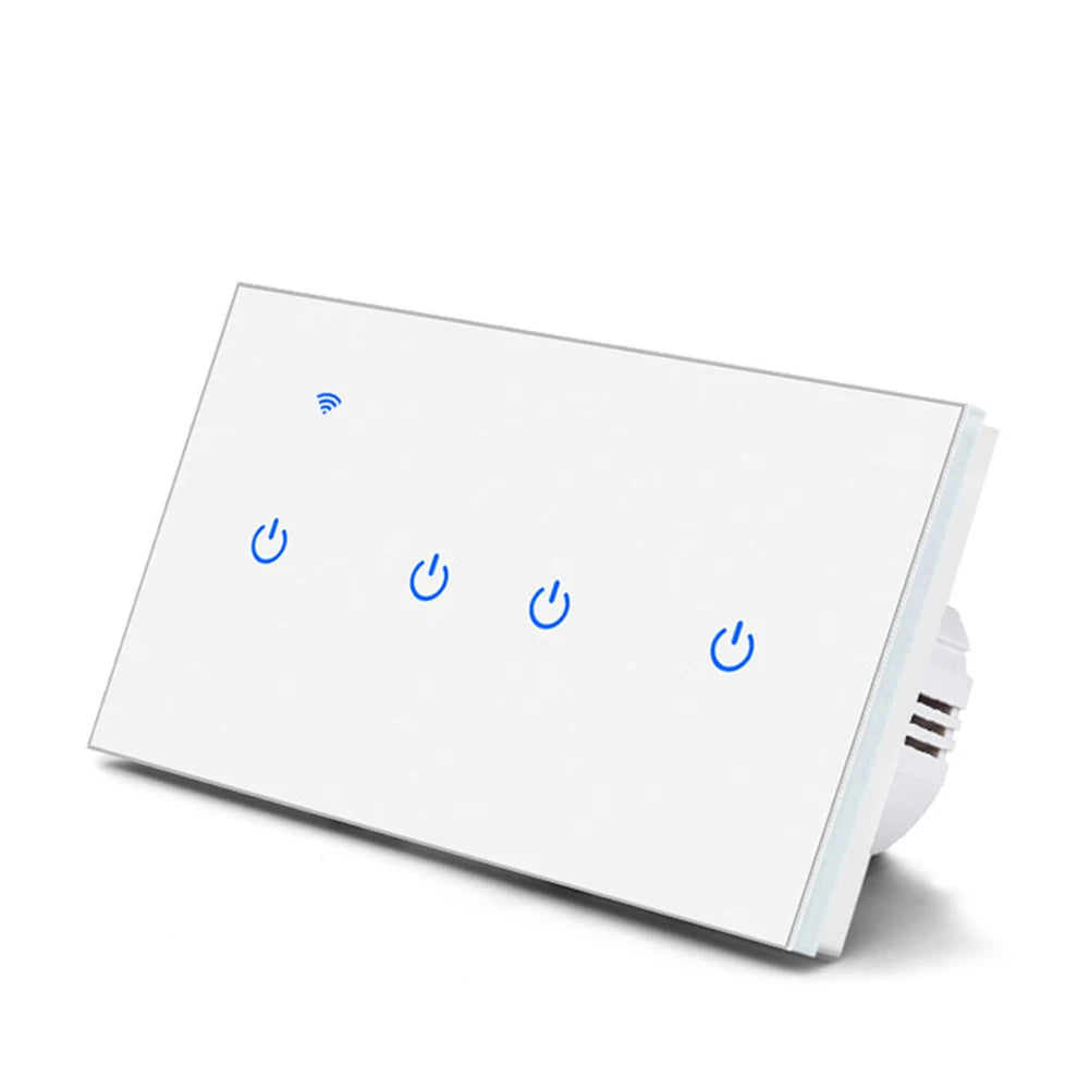 2 Way Touch Switch Voice Control Switch Energy-saving Lamp Compatible Hands-free Control For Tuya App Home Automation