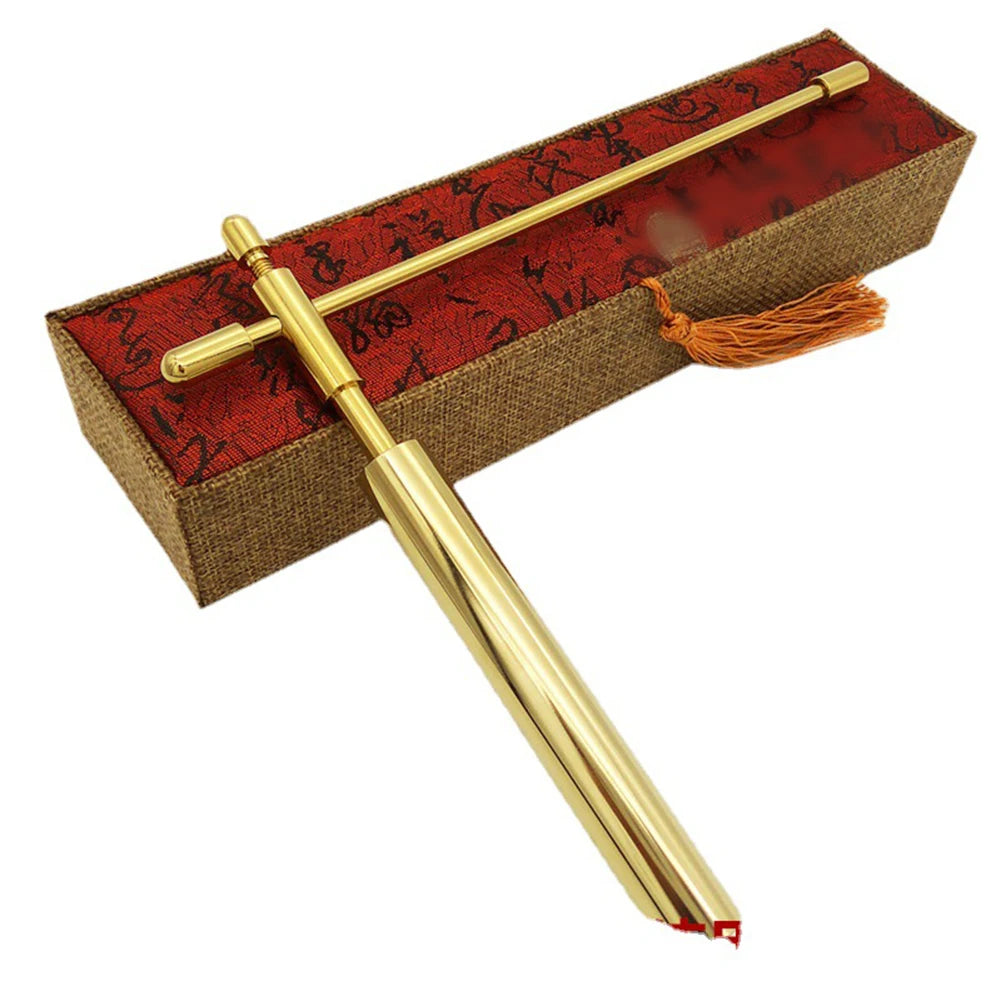 1pcs Pure Copper Probe Treasure Hunting Divination Tool Copper Rod Water Rods Handle Height 17 Cm Hand Length 21cm
