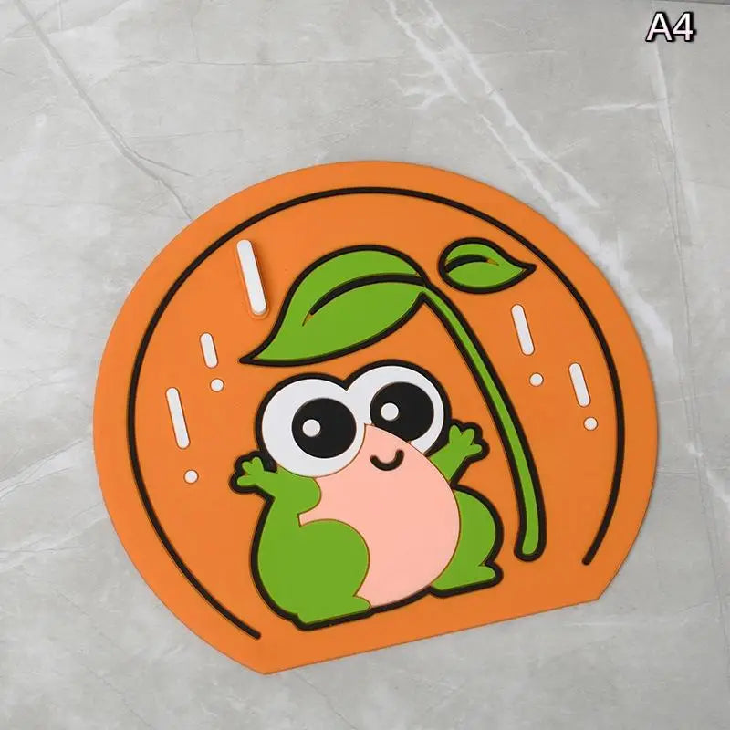 Sewer Floor Drain Cover Deodorizer Cat Frog Pattern Bathroom Silicone Seal Mat Deodorant Mat Kitchen Toilet Insect-Proof Mat